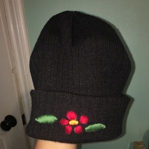 Adorable beanie hand embroidered!